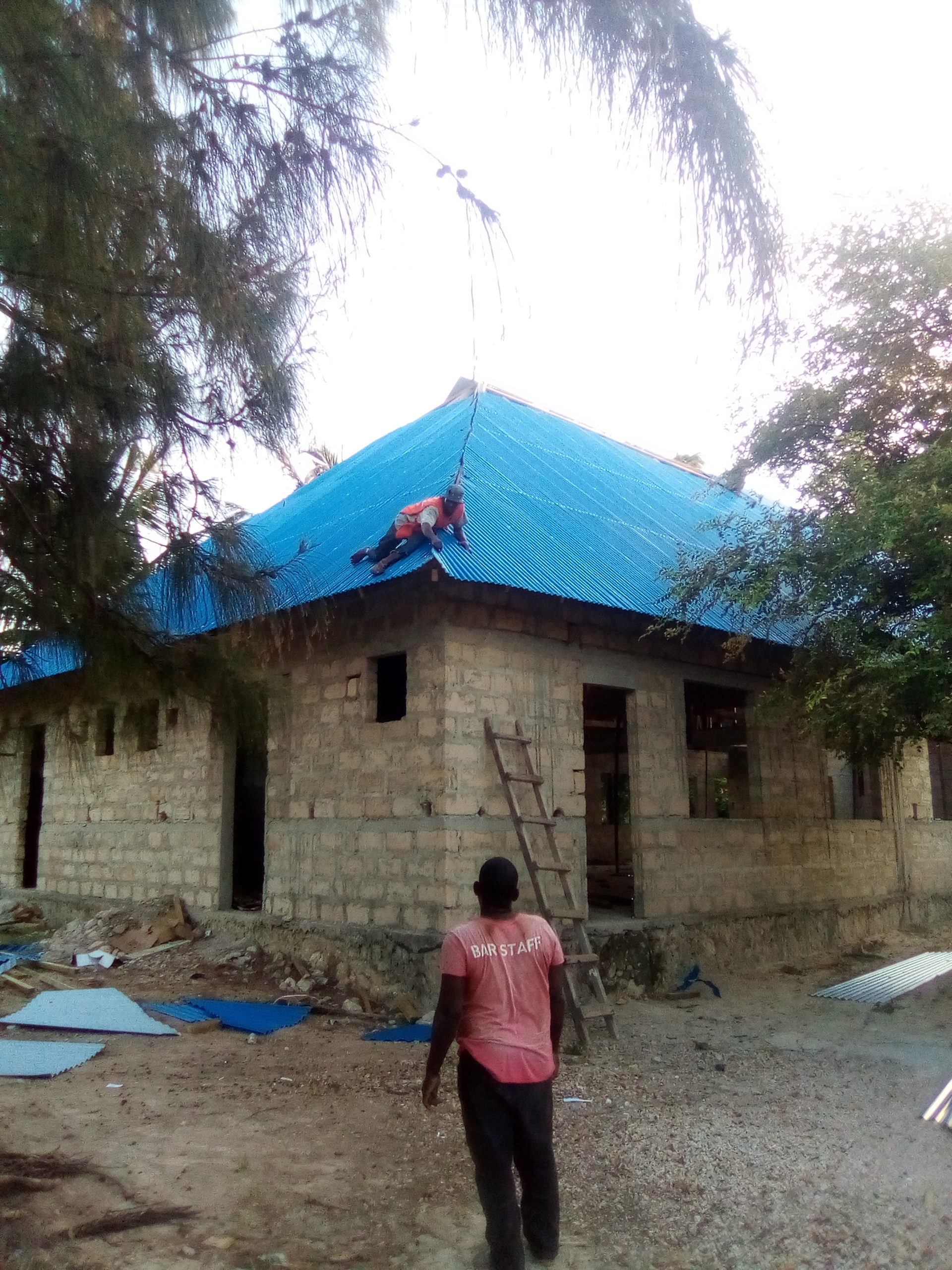2021: Derde fase van de bouw van de conference hall in JAMBIANI SECONDARY SCHOOL